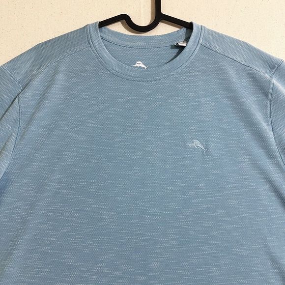 Tommy Bahama Men's Medium Ocean Liner Blue Crew-Neck Short Sleeve T-Shirt - Picture 6 of 9